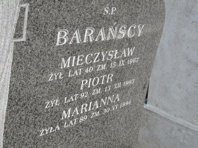 Mieczysław Barański Kielce - Grobonet - Wyszukiwarka osób pochowanych