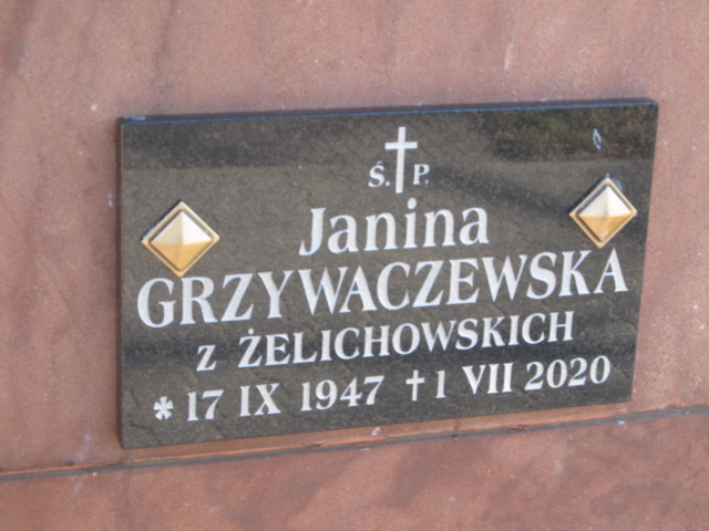 Janina Grzywaczewska 1947 Kielce - Grobonet - Wyszukiwarka osób pochowanych