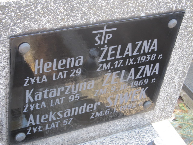 Katarzyna Żelazna Kielce - Grobonet - Wyszukiwarka osób pochowanych