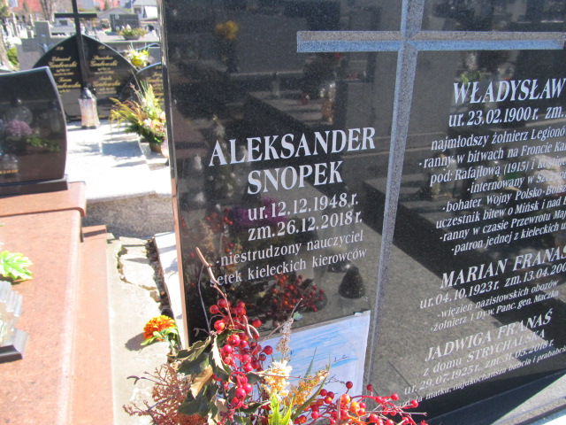 Aleksander Snopek 1948 Kielce - Grobonet - Wyszukiwarka osób pochowanych