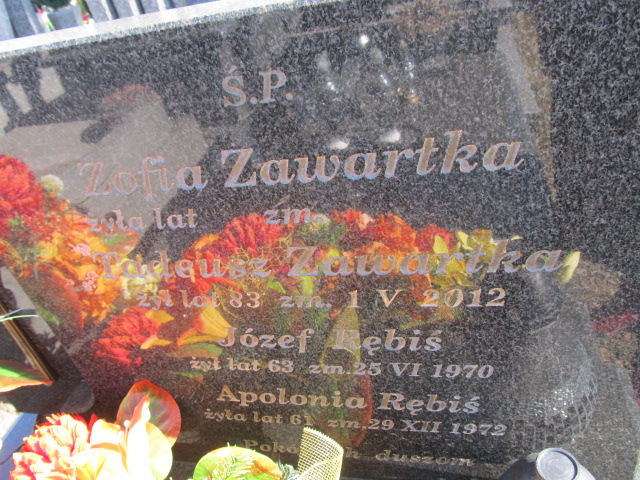 Zofia Zawartka Kielce - Grobonet - Wyszukiwarka osób pochowanych