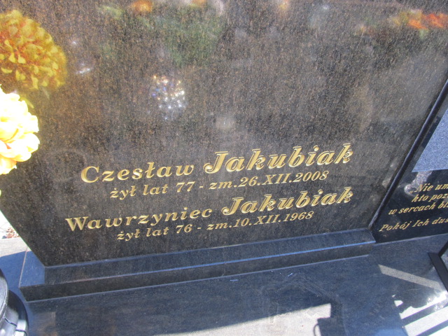 Czesław Jakubiak Kielce - Grobonet - Wyszukiwarka osób pochowanych