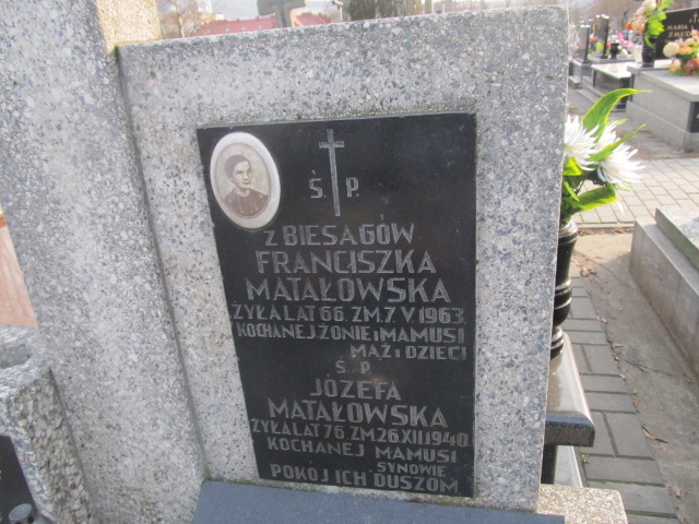 Józefa Matałowska Kielce - Grobonet - Wyszukiwarka osób pochowanych