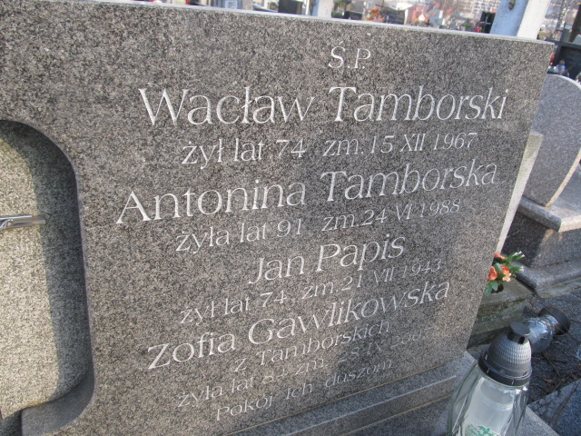 Tamborski Wacław Kielce - Grobonet - Wyszukiwarka osób pochowanych