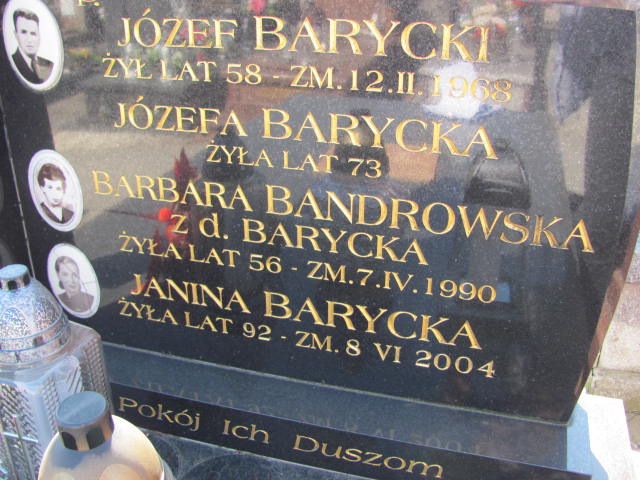 Józefa Barycka Kielce - Grobonet - Wyszukiwarka osób pochowanych