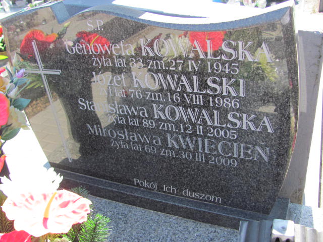 Stanisława Kowalska Kielce - Grobonet - Wyszukiwarka osób pochowanych