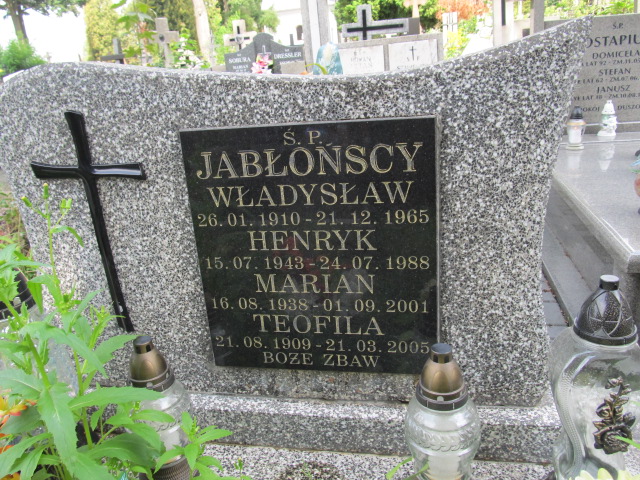 Teofila Jabłońska 1909 Kielce - Grobonet - Wyszukiwarka osób pochowanych