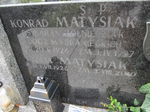 Konrad Matysiak 1926 Kielce - Grobonet - Wyszukiwarka osób pochowanych