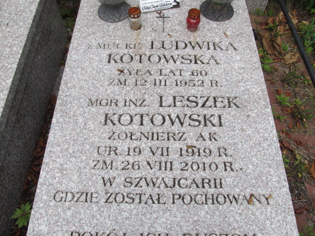 Leszek Kotowski 1919 Kielce - Grobonet - Wyszukiwarka osób pochowanych