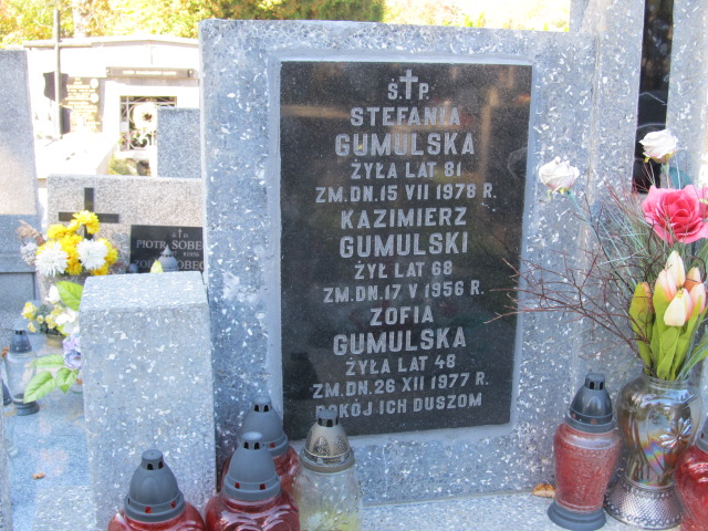 Zofia Gumulska Kielce - Grobonet - Wyszukiwarka osób pochowanych