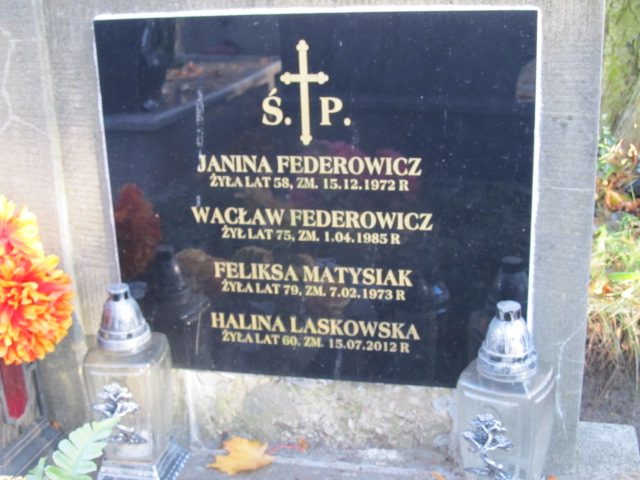 Fedorowicz Janina Kielce - Grobonet - Wyszukiwarka osób pochowanych