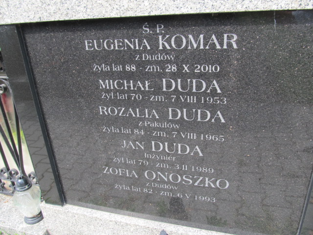 Zofia Onoszko Kielce - Grobonet - Wyszukiwarka osób pochowanych