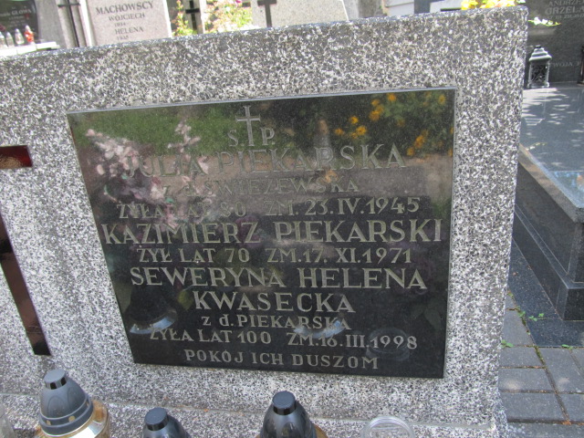 Julia Piekarska Kielce - Grobonet - Wyszukiwarka osób pochowanych