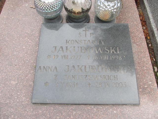 Konstanty Jakubowski 1927 Kielce - Grobonet - Wyszukiwarka osób pochowanych